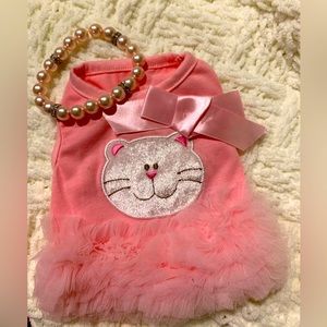 Small dress and collar for small dog